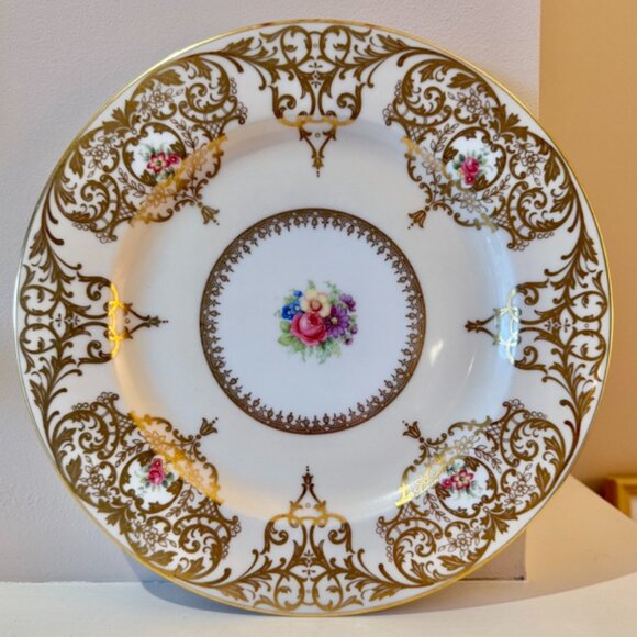 Vintage Royal Bayreuth Floral and Gold Serving Plate - Picture 2 of 9